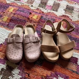 2 pairs of cute little girls shoes